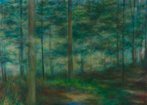 Gatineau Forest, oil, wax, on canvas, 72 in x 96 in