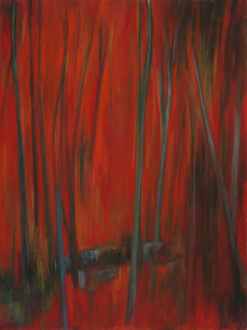 Red Forest #4, oil on canvas, 40 in x 30 in