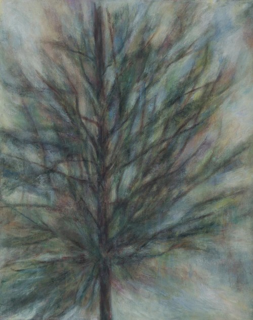 Vision Tree, oil, wax, on wood, 30 in x 42 in