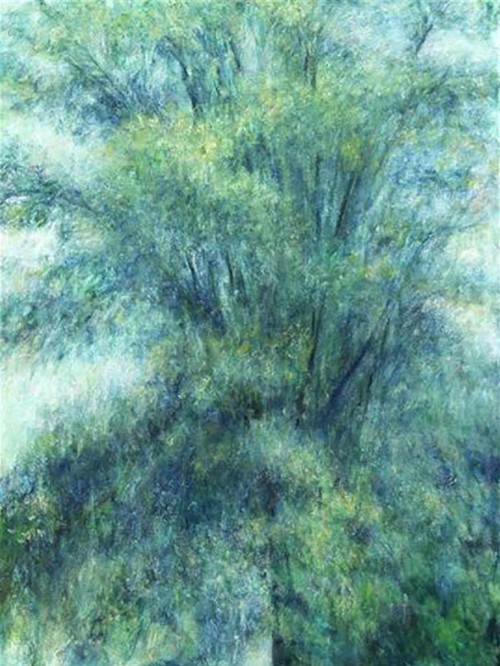 Oak, oil, wax, on canvas, 40 in x 30 in