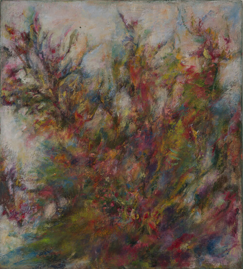 Fall Plant Study, oil, wax, on wood,16 in x 14.5 in 2002