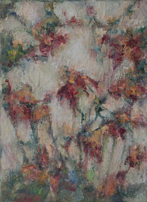 Floral Moment, oil, wax on canvas, 8 in x 6 in